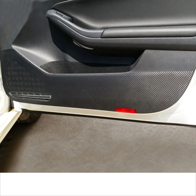 

lsrtw2017 carbon fiber pvc car door anti-kick film stikcer for volkswagen polo jetta mk6 sagitar atlas Teramont