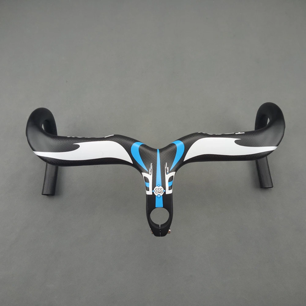 Carbon handlebar integrated bicycle handlebar with carbon rod reach