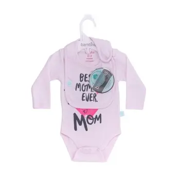 

Set body and bib cloth girl I heart you mom Bambino