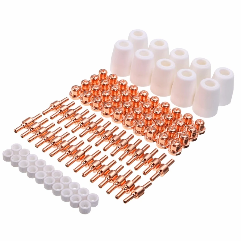 100Pcs PT-31 LG-40 Air Plasma Cutter Cutting Nozzles Electrode Tip Torch Consumable Kits 40A Fit For LGK-40 CUT-40 BPS40
