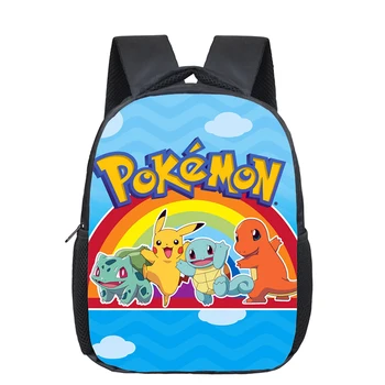 

Anime pokemon backpack Children kids Backpacks pokemon kindergarten Bag boys girls Cartoon School rucksack