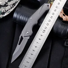 Tactical 55HRC Hardness 3CR13MOV Blade Aviation Aluminum Handle Folding Knife Outdoor Camping Hunting Survival Tools high end microtech scarab troodon a07 camping hunting tacticall tool 440c blade aviation aluminum handle