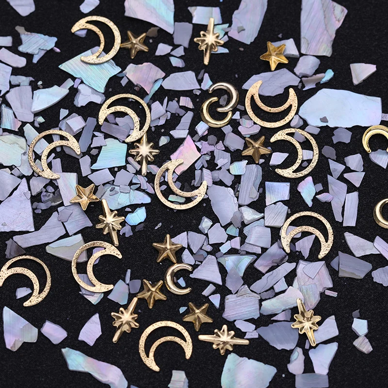 

3D Nail Art Decorations Moon Rhinestone Nail Stones Glitter Rivet for Nail Design Gel Nail Polish Accessories