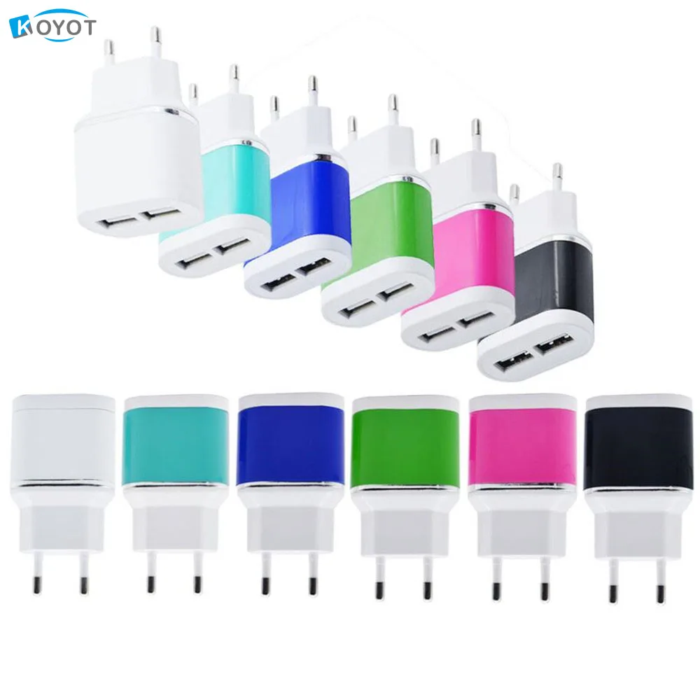2017 new 5V 2A Dual USB EU Plug Wall Charger Home Travel Power Adapter For font