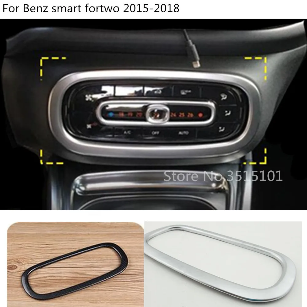 

Car styling inner trim conditioning middle Air condition switch Outlet Vent hoods 1pcs For Benz smart fortwo 2015 2016 2017 2018