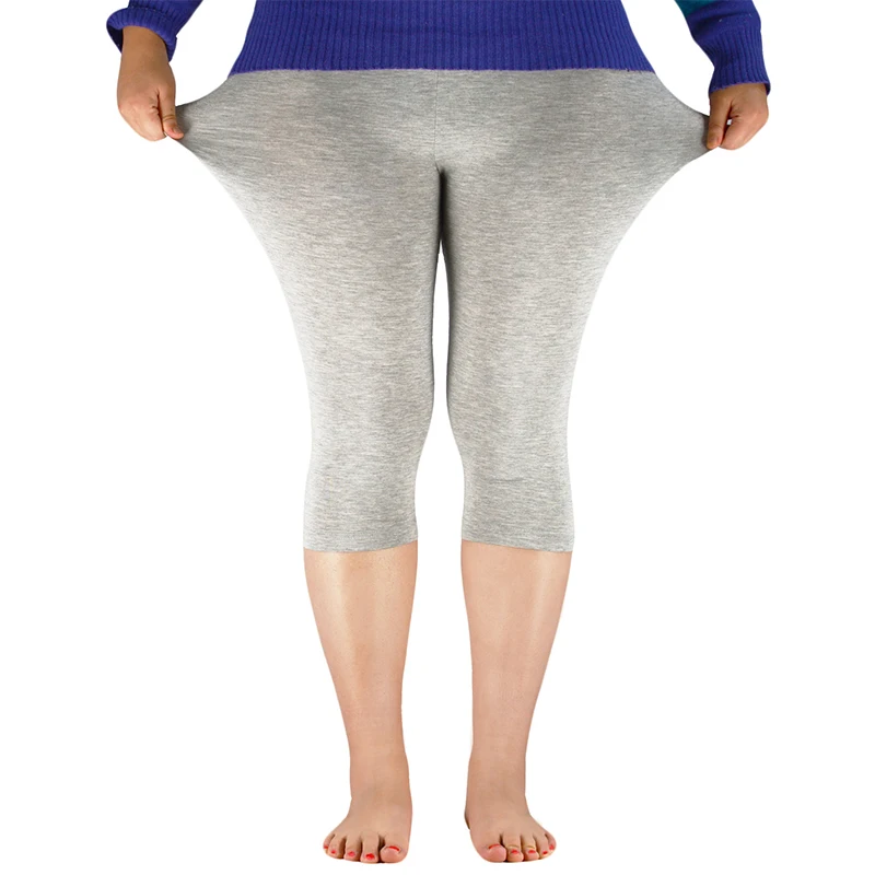 Plus Size Women's Mid-Calf Leggings Bamboo Fiber Capri Legging High Stretchy Leggings Workout Pants High Quality Basic Leggings Plus Size Women's Mid-Calf Leggings Bamboo Fiber Capri Legging High Stretchy Leggings Workout Pants High Quality Basic Leggings