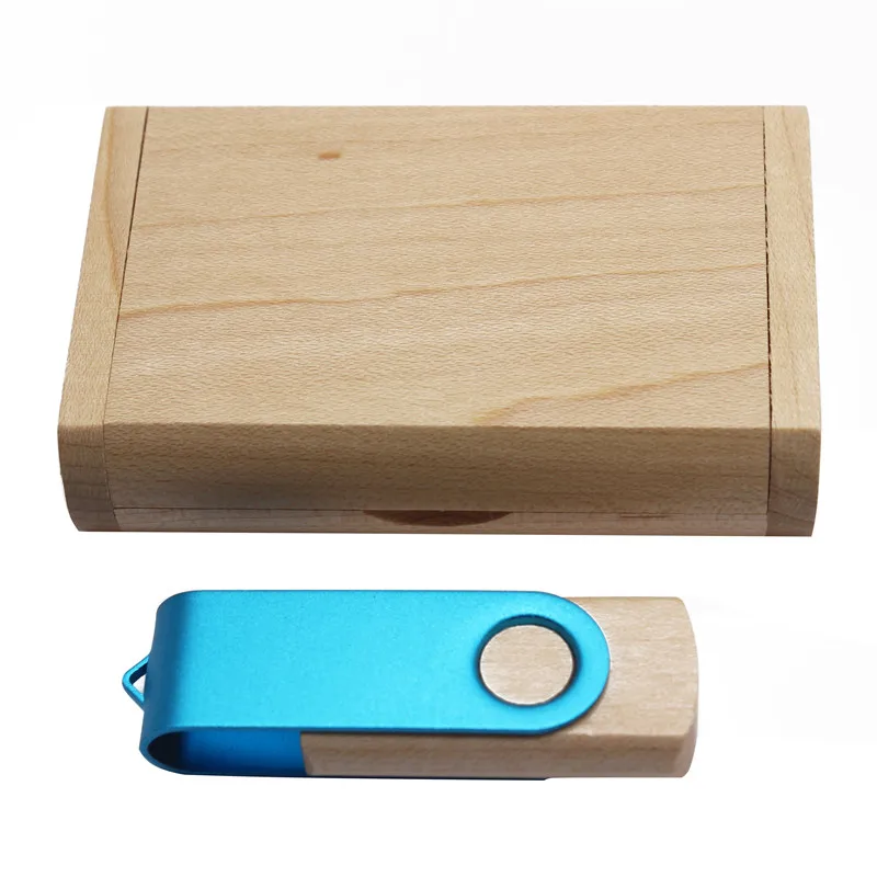 JASTER поворотный USB флеш-накопитель 4 ГБ 8 ГБ 16 ГБ 32 ГБ usb 2,0 флеш-накопитель деревянная коробка печать логотипа на заказ - Цвет: F