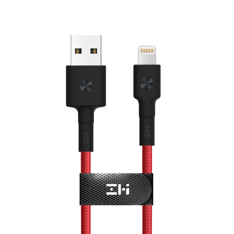 Сертифицированный usb-кабель с разъемом Lightning для Xiaomi ZMI MFI, кабель type-C, кабель для зарядки и передачи данных для iPhone X 8, 7, 6 Plus, магнитный, 1 м, 0,3 м - Цвет: Красный