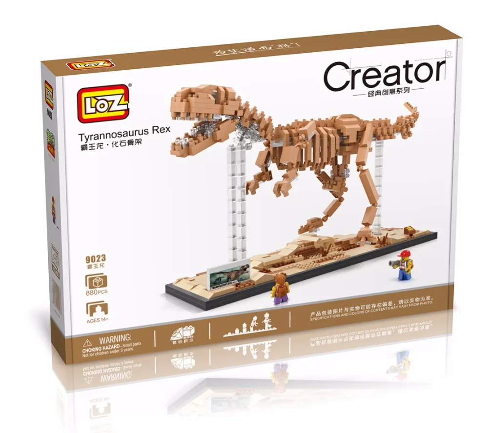 LOZ микро блоки динозавр Сделай Сам Строительные кирпичи Fossil 3D аукцион фигурка