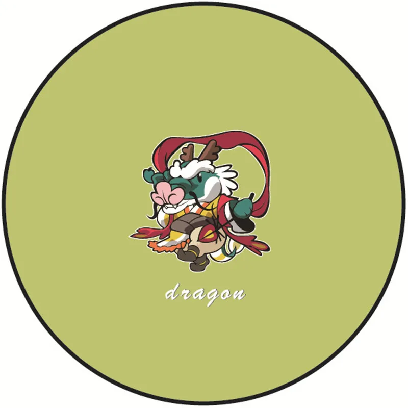 Круглый ковер мультфильм детей 12 зодиака творческие печатные ковры для гостиной спальни компьютерная Подушка для стула гардероб коврики