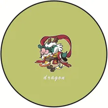 Круглый ковер мультфильм детей 12 зодиака творческие печатные ковры для гостиной спальни компьютерная Подушка для стула гардероб коврики