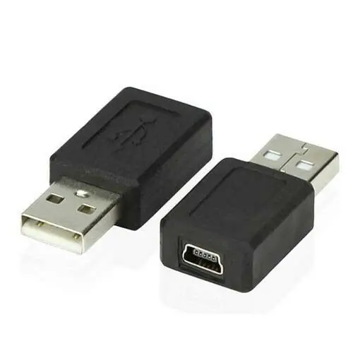 10 قطعة البسيطة usb b 5 دبابيس الإناث جاك إلى usb 2.0 الذكور موصل محول M/F
