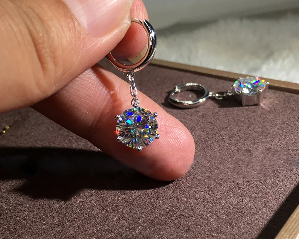 

2019 New Cute Silver Long Drop Earrings with Zircon Stone for Women Fashion Jewelry Korean Earrings