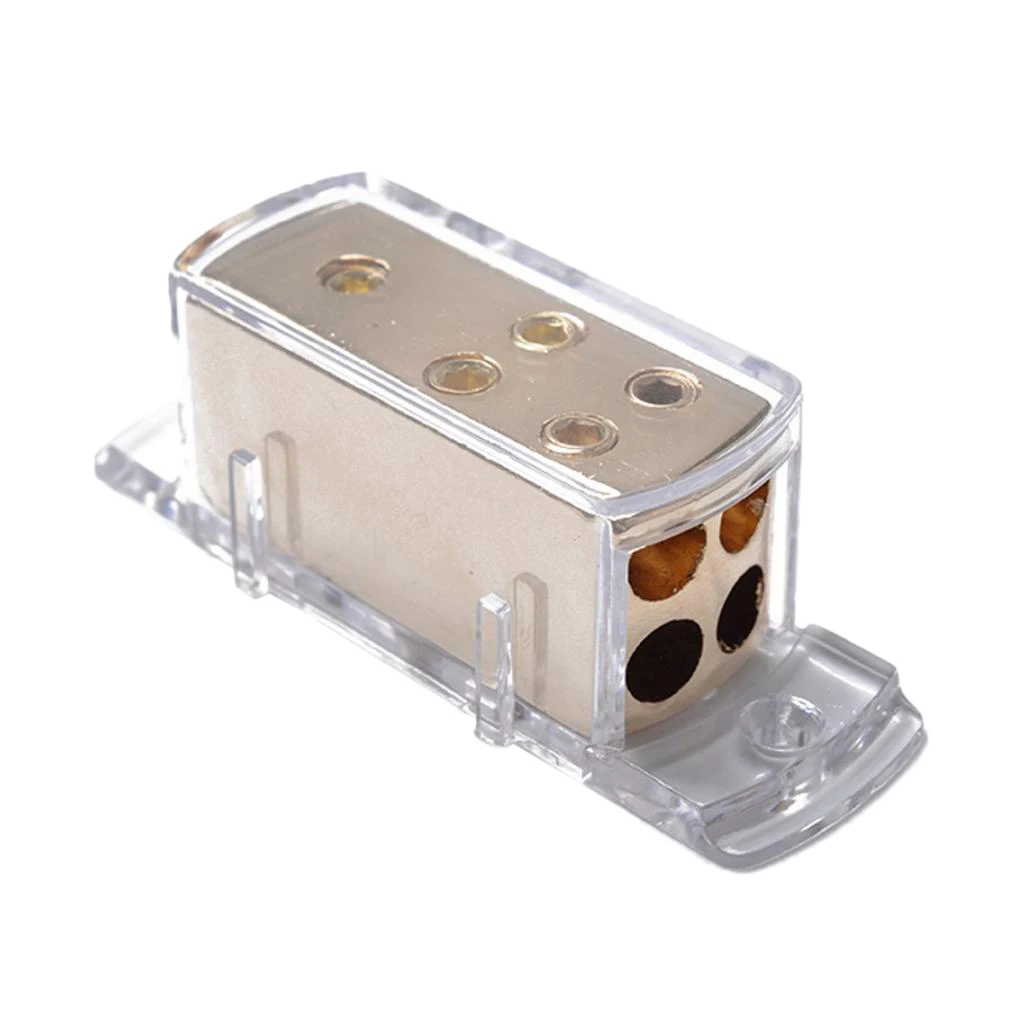 4-Way Power Ground Distribution Block 4GA (X1) Input 8GA (X4) Output for Car
