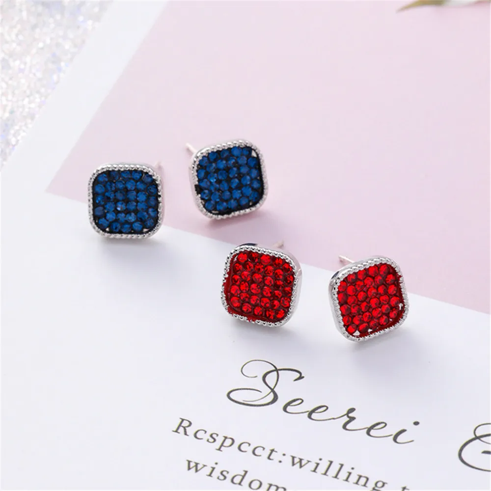 

Korean Geometric Square Vintage Rhinestone Simple 2019 Summer Woman Girl Stud Earrings Fashion Jewelry Holiday-MSE