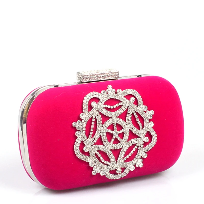 Velvet diamonds wine red evening bags mini purse clutch with chain shoulder evening bag for wedding Velvet diamonds wine red evening bags mini purse clutch with chain shoulder evening bag for wedding