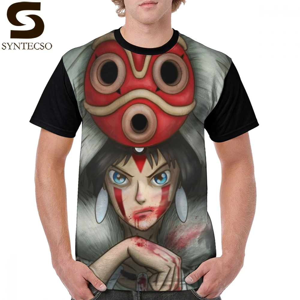 

Princess Mononoke T Shirt Mononoke T-Shirt 100 Cotton Short Sleeves Graphic Tee Shirt Cute Casual Male Print Oversize Tshirt