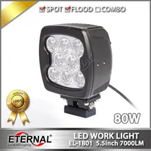 5.5inch 80W work light excavator tractor agriculture vehicles 4×4 off road wrangler ATV UTV RV powersports led working light