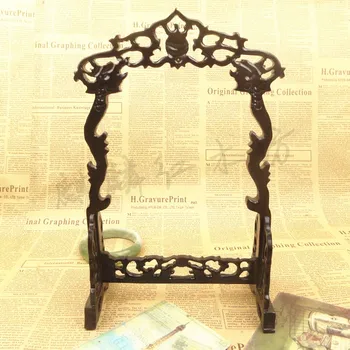 

Kylin rosewood crafts black wood hanging jade jade pendant necklace pendant jade frame frame display Ssangyong