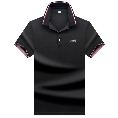 Новые мужские поло высокого качества брендовые хлопковые мужские деловая рубашка поло Повседневная Однотонная рубашка поло мужские camisa polo брендовая одежда - Цвет: 9005 Black