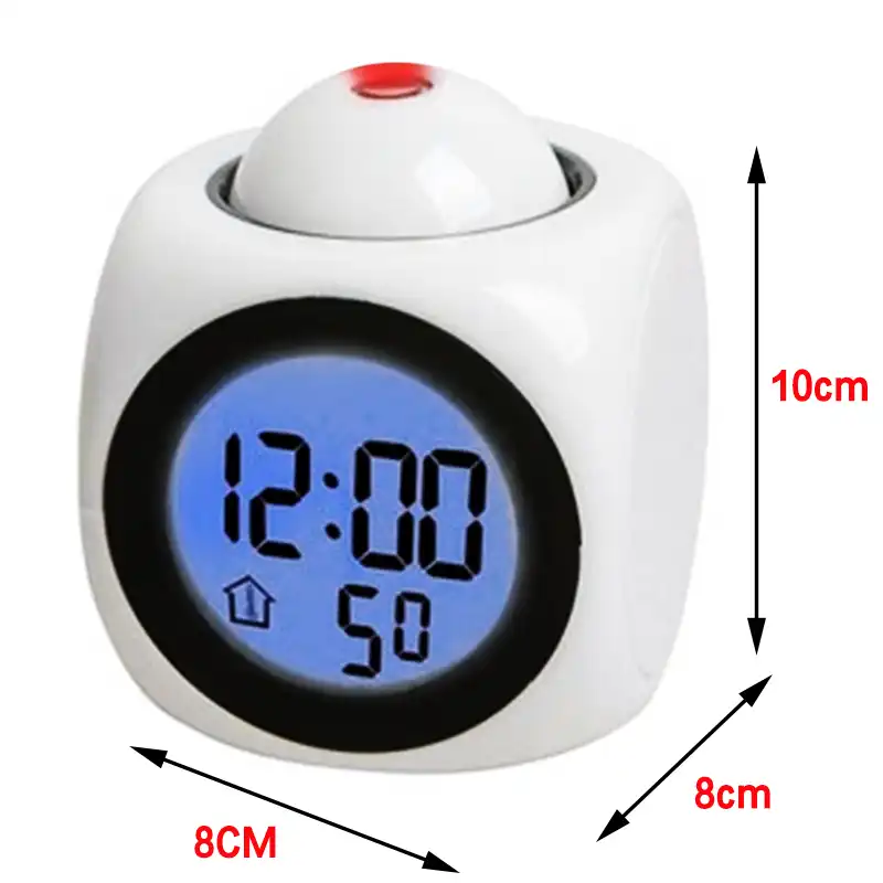 Projector Alarm Clock Night Lights Multi Function Digital Time