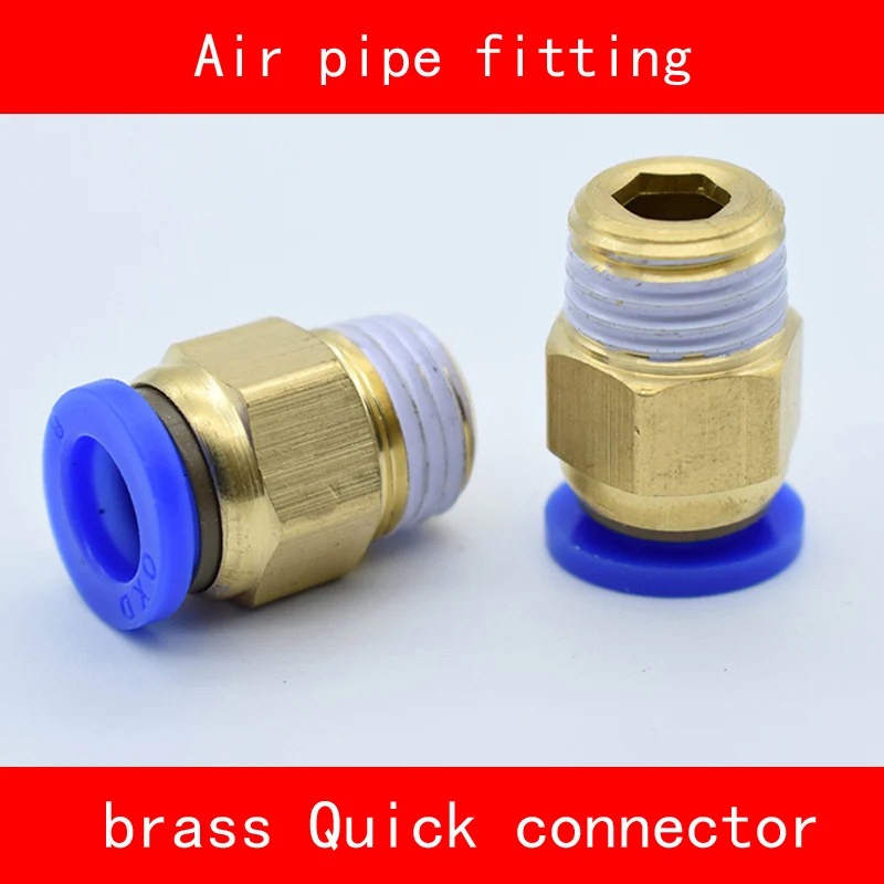 10 piece/bag brass Pneumatic fitting pipe diameter 4mm 6mm 8mm 10mm