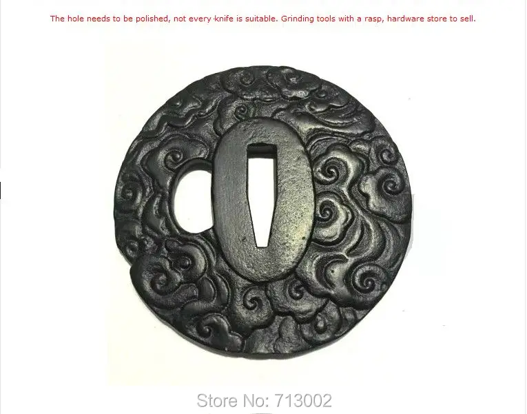 Ручная кованая TSUBA для японская катана Железный Tsuba фитинг для меча