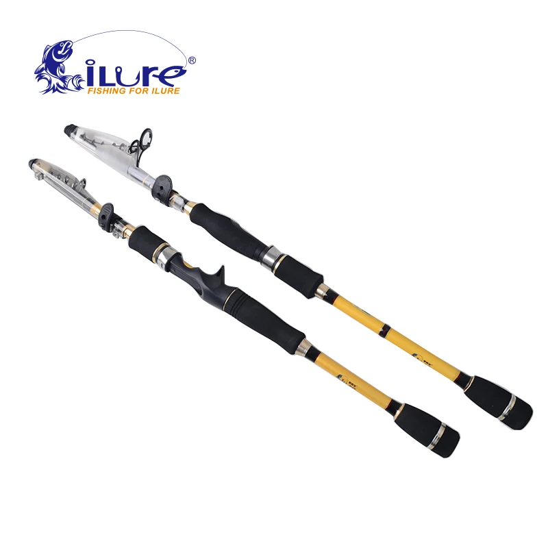 

iLure Carbon Telescopic Fishing Rod 1.95 Mt 2.1 Mt 2.4 Mt 2.7 Mt Spinning Casting Rod Saltwater Freshwater fishing travel pole