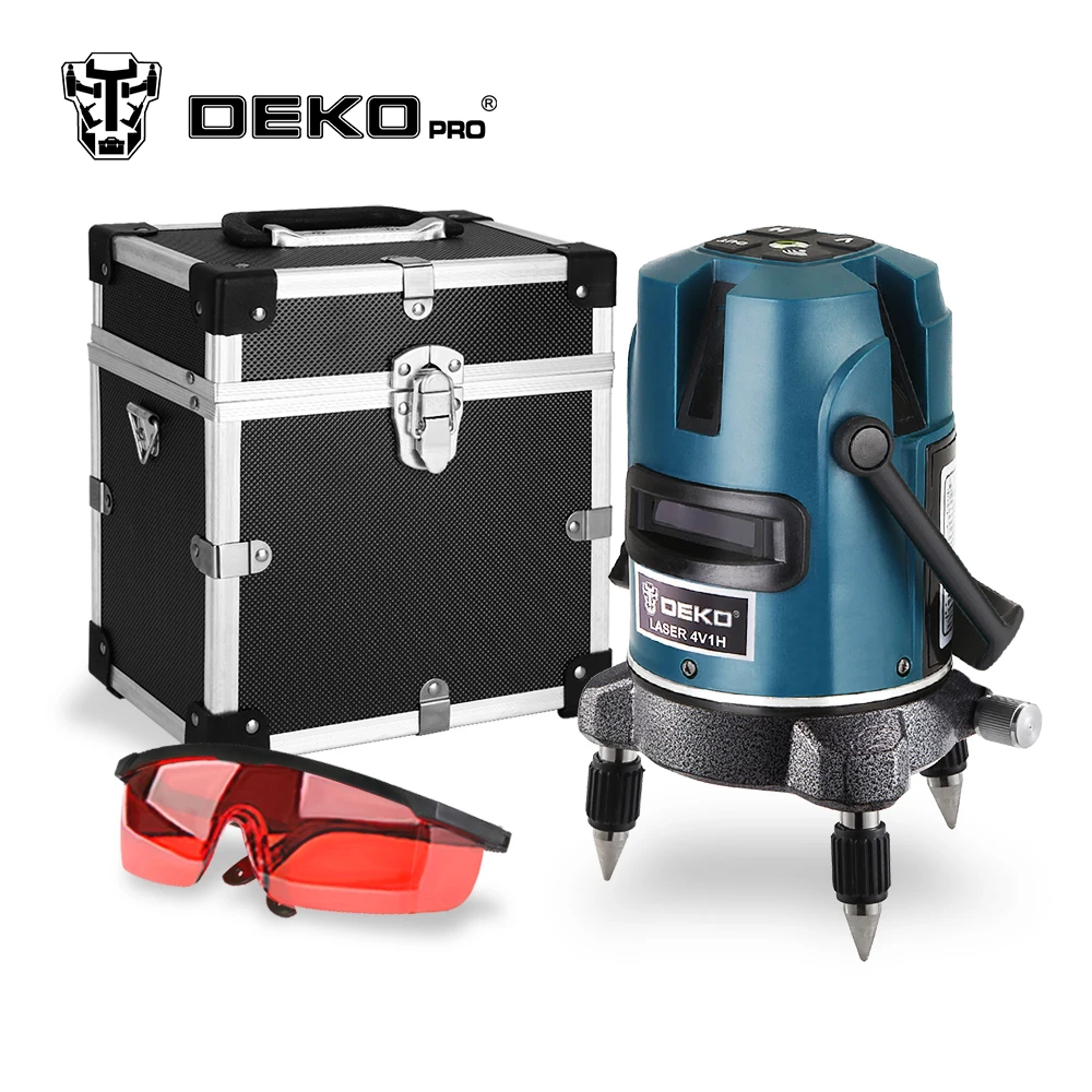 

DEKOPRO 5 Lines 6 Points Laser Level 360 Vertical & Horizontal Rotary Cross Laser Line Leveling with Outdoor Mode