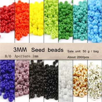 

Seed beads 3mm 2000pcs/DIY handmade round glass spacer beads wholesale high quality jewelry making,Japanese Lampwork glass beads