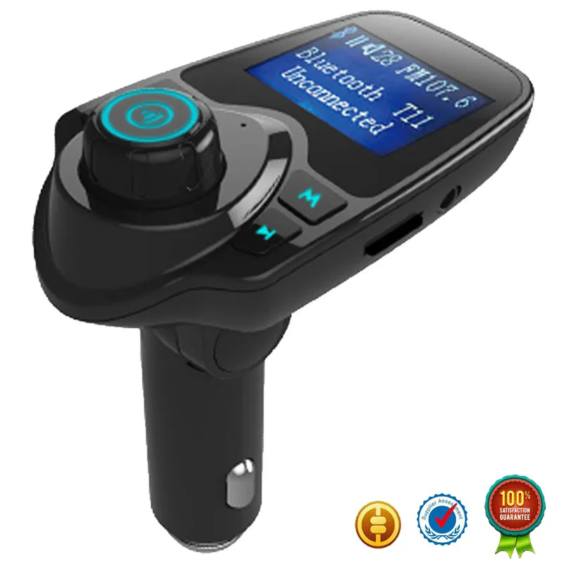 T11 Bluetooth Car Kit Hands Free FM Transmitter Music Receiver 5V Dual