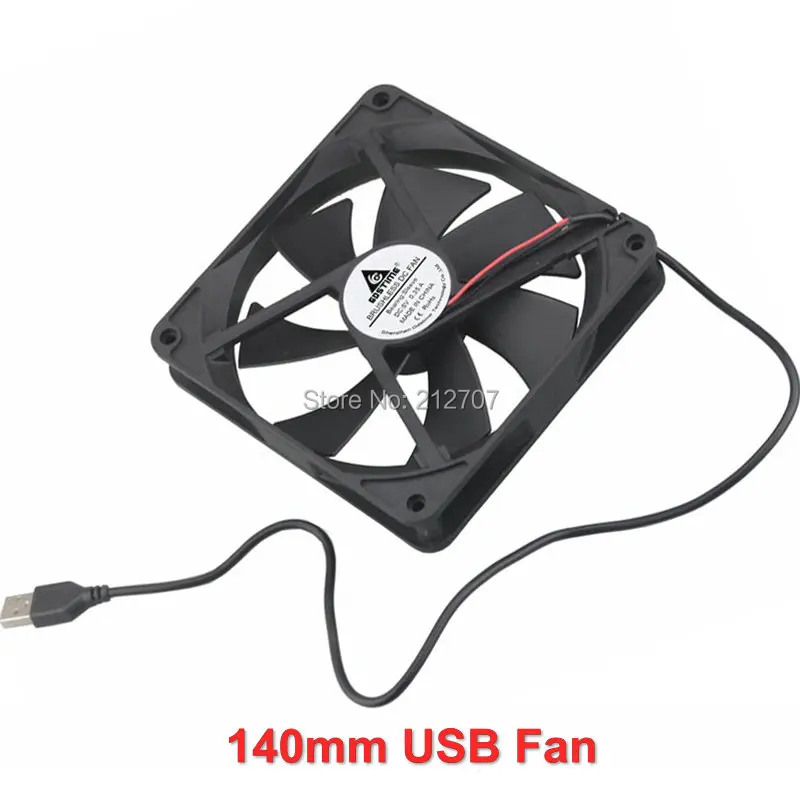50 шт./лот Gdstime DC 5 в 140 мм USB 140x140x25 14025 шт. корпус компьютера радиатор охлаждающий