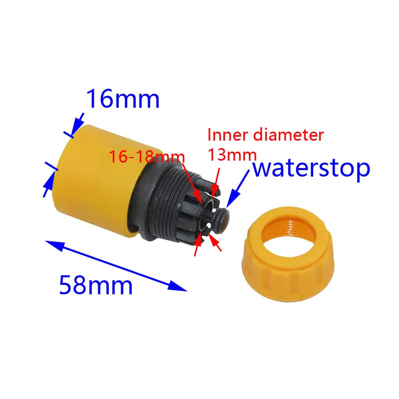 Теплицы капельного орошения 16 мм водостопорные разъемы 5/8 дюймов Быстрый Разъем Садовый шланг Автомойка шланг адаптер 1 шт