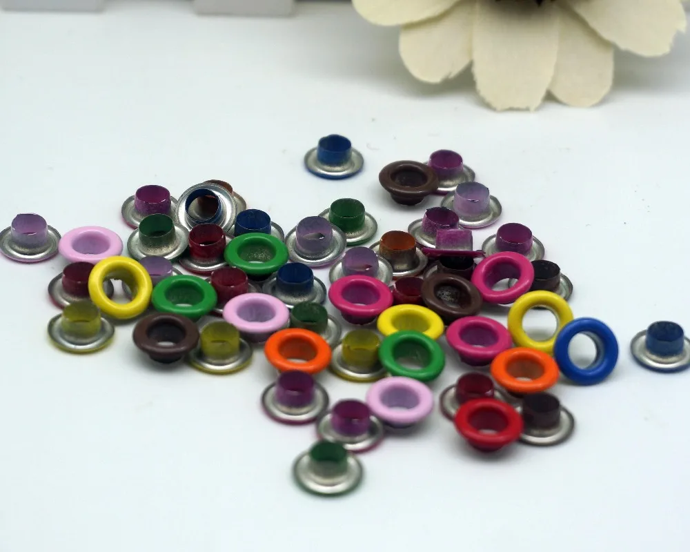Buy 100pcs some color mixed Scrapbook Eyelets Inner Hole 5mm Metal