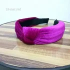 MAXSITI U винтажная бархатная дизайнерская чистая цветная повязка на голову, женские модные повязки для волос, аксессуары для волос на заказ - Цвет: Розово-красный