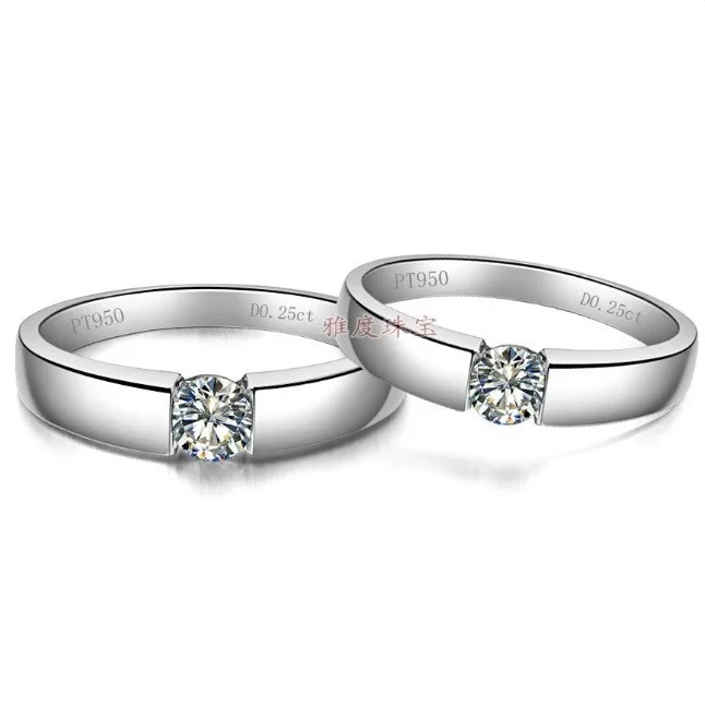 

Xmas 925 sterling silver his and her promise eternal simulate diamond ring romantic Lovers promise engagement couple ring