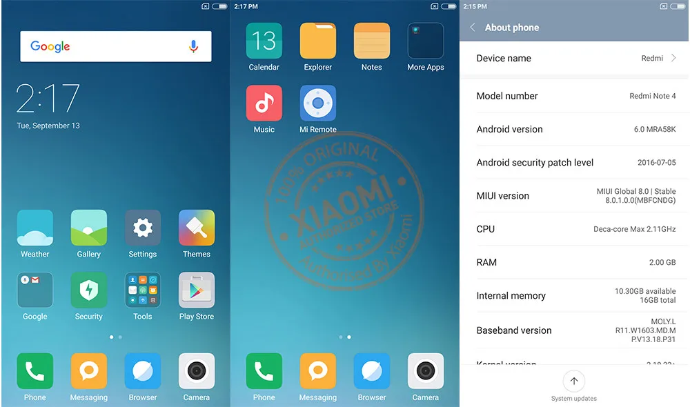 xiaomi redmi note 4  2+16 