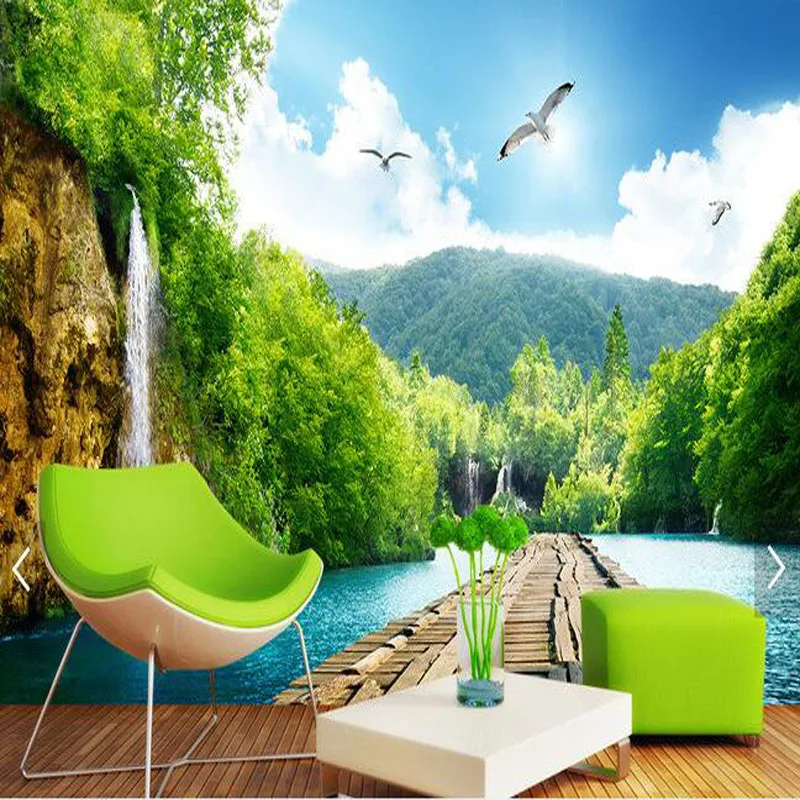 

Mountain Scenery Road 3d Wall Murals for Living Room 8D landscape mural 3d Wall Murals Home Decor 3d murals for TV background
