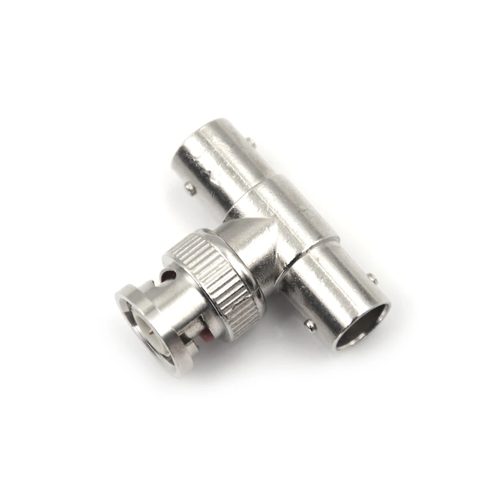 1pc BNC T Adapter Splitter Connector Coupler 1 Male to 2 Female CCTV Jack Plug accessories