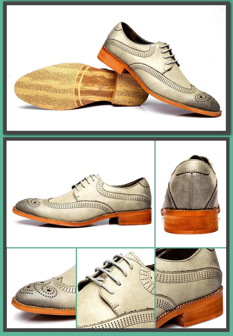 Мужские модельные туфли; chaussure homme2019; Новые повседневные деловые туфли с перфорацией в английском стиле; Мужская обувь; Zapatos de hombre157