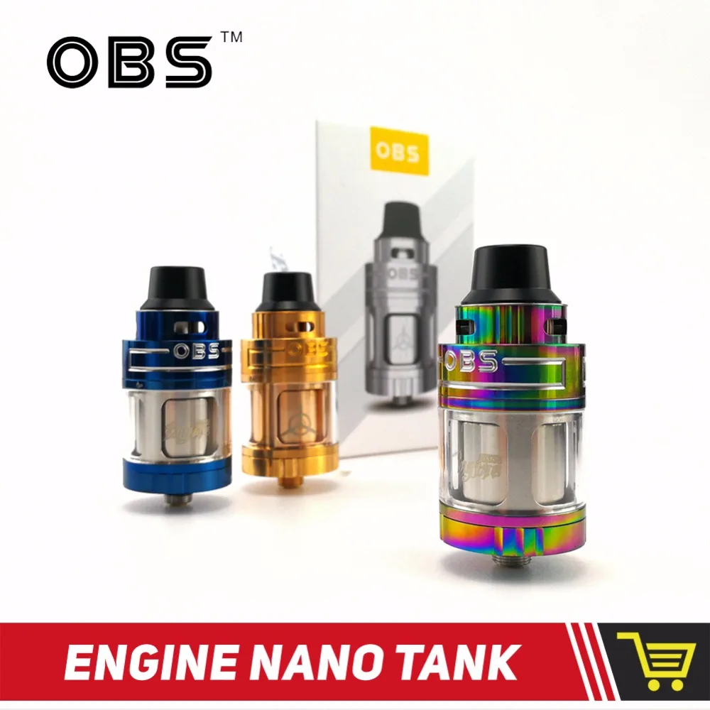 

100% Original OBS Engine Nano RTA Atomizer 5.3ml Engine Nano Rebuiltable Tank Atomizer Electronic Cigarette Vaporizer
