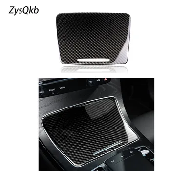 

Carbon Fiber Interior Water Cup Holder Panel Cover Trim Car Sticker For Mercedes C Class W205 C180 C200 GLC Accessories