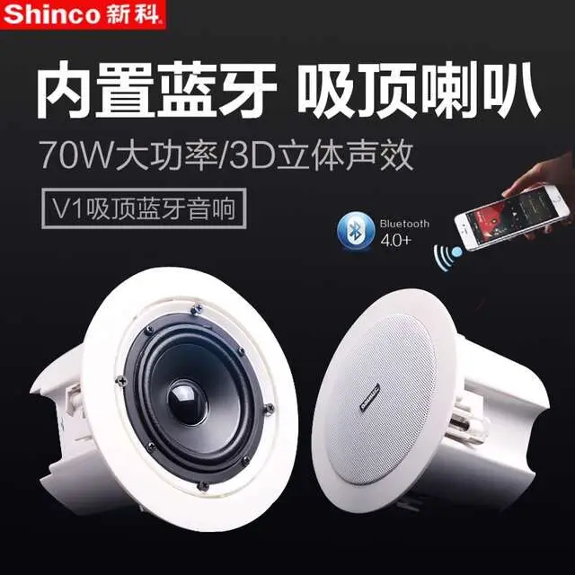 Us 93 8 Shin Co Bluetooth Active Ceiling Speakers Stereo Digital Amplifier Wireless Speaker Backaground Music Public Address Broadcast In In Ceiling