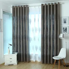 Чистый хлопок вышитые льняные ткани цветы гостиной спальни шторы