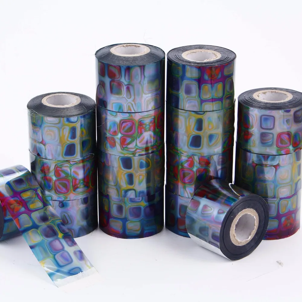 

16 pcs/set Water Transfer Nails Sticker Colorful Oil Painting Fashion Design Nails Foil Sticker Decor Decals