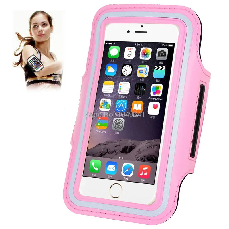 KIP6-1322F_1_Sport Armband Case with Earphone Hole & Key Pocket for iPhone 6 & 6S  HUAWEI Y3 II  ZTE Blade GF3  and Less than 4.7 inch Mobile Phone