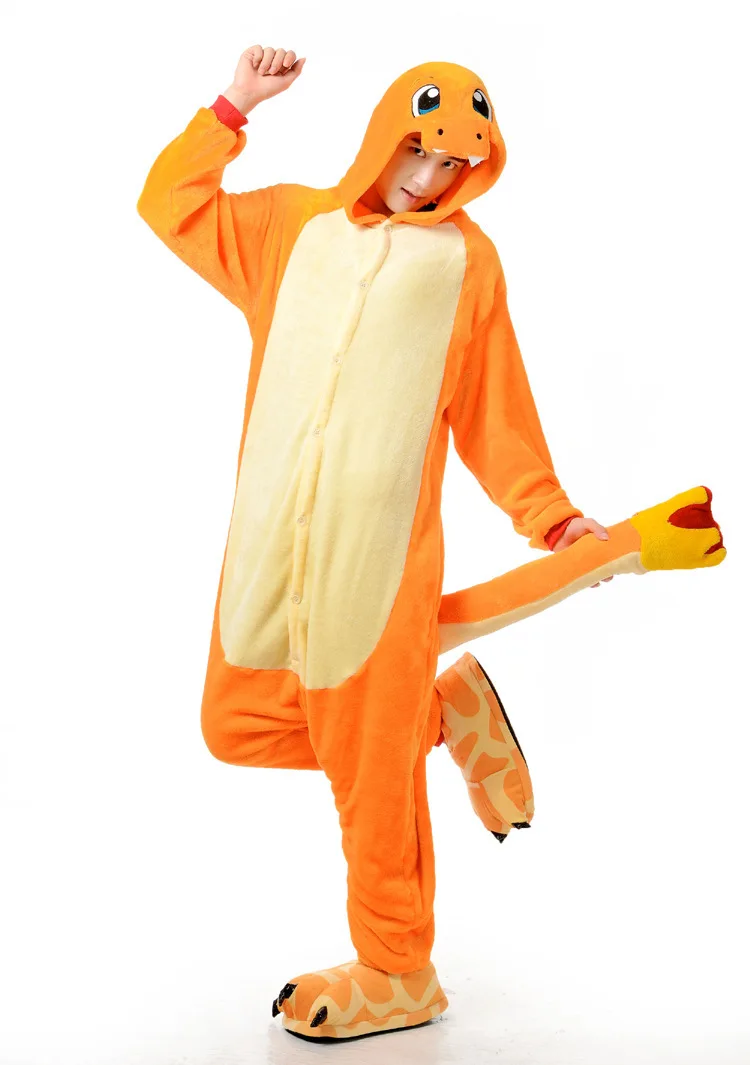 

Anime Pokemon Charizard Pajamas Charmander Kigurum Unisex Adult Animal Onesies Cosplay Costume Pyjamas Fire Dragon Jumpsuit