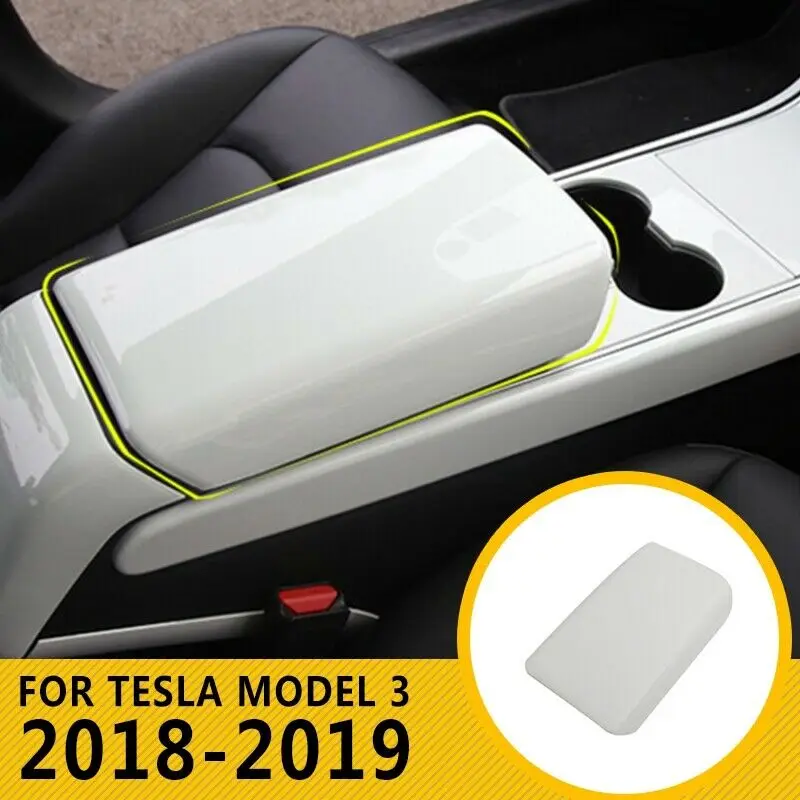 1 шт. 41,5*24*13 см Отделка крышки подлокотника автомобиля высокого качества Белый ABS пластик Авто центральный подлокотник Крышка для Tesla модель 3