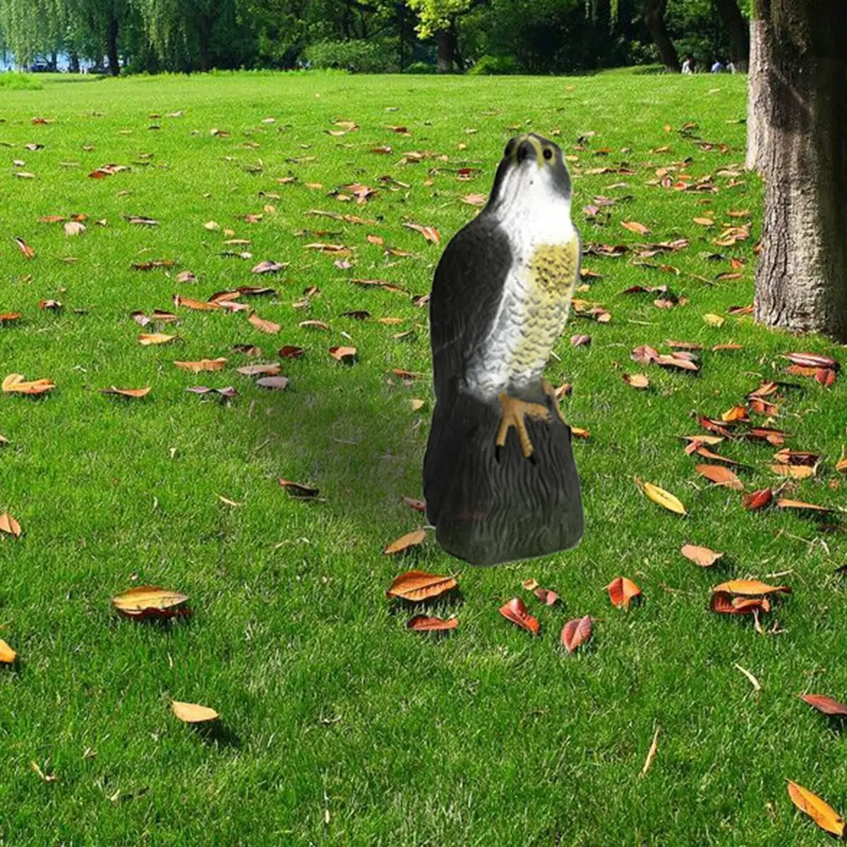 1pc Fake Falcon Owl Hawk Hunting Decoy Deterrent Scarer Repeller Garden Lawn Decor