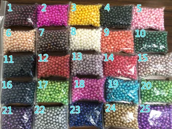 

Wholesale 100pcs Rainbow Colored Pearl Beads,6-8MM Akoya Round Pearls, Mix 24 Colors Loose Pearl Beads for Oyster Jewelry PJW321